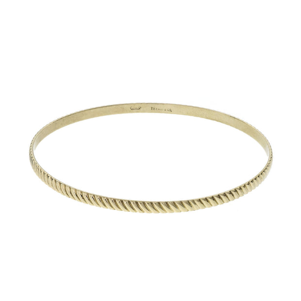 Tiffany & Co Yellow Gold Slip On Bangle Bracelet