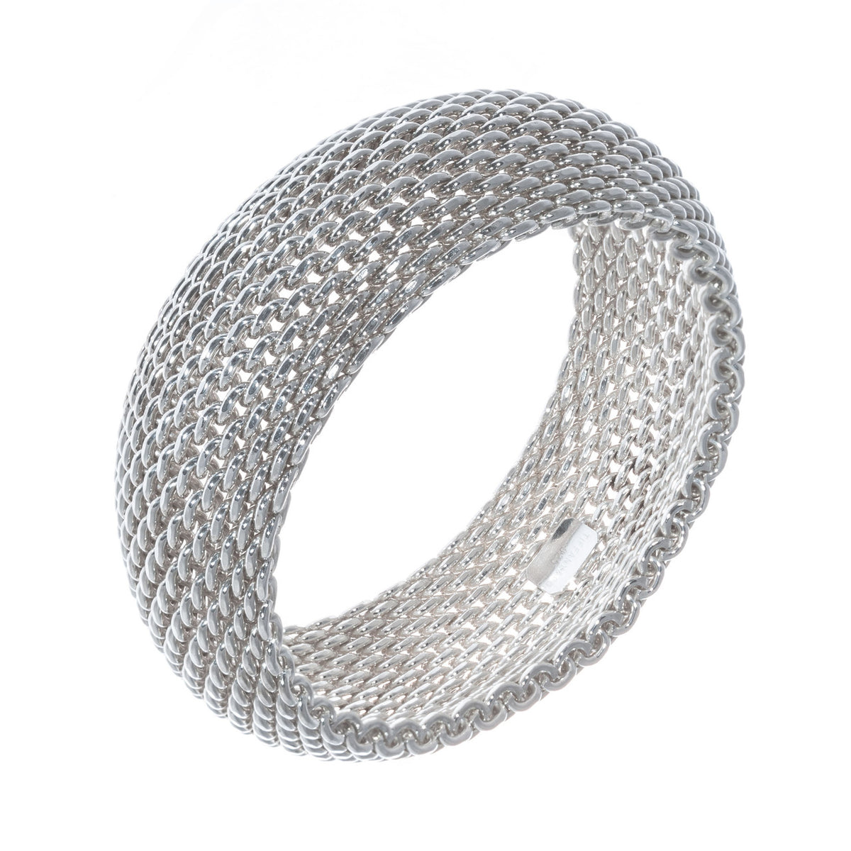 Tiffany & Co Somerset wide mesh bracelet sterling silver