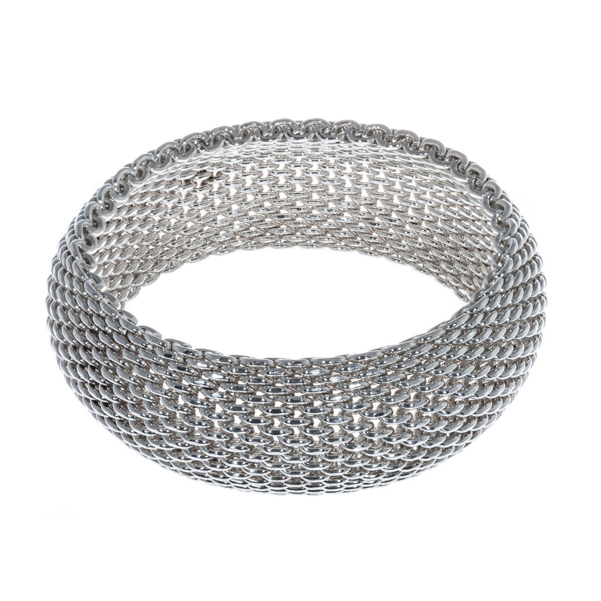 Tiffany & Co Somerset wide mesh bracelet sterling silver – image 2