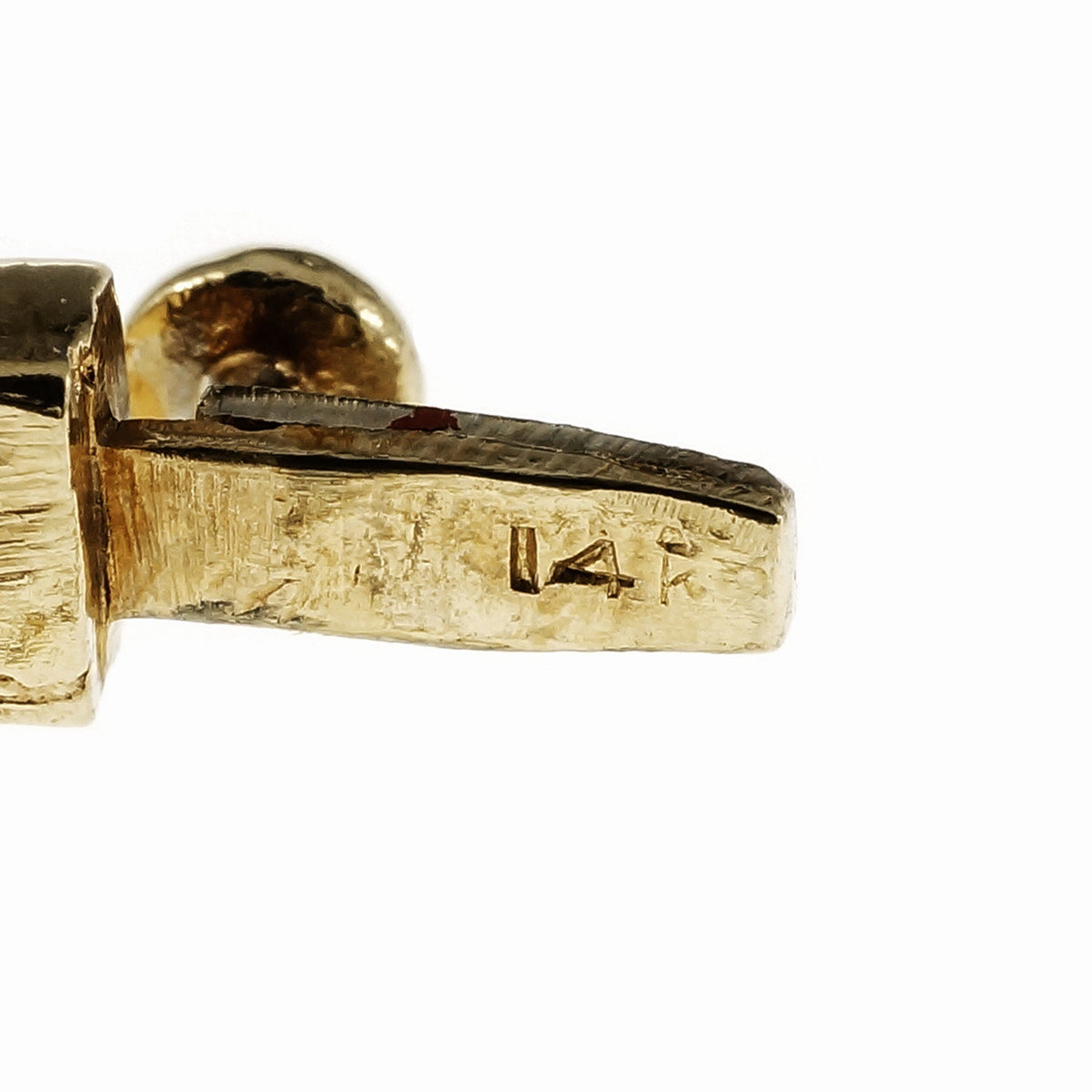 Vintage 1940 Cultured Pearl Bangle Bracelet 14k Yellow Gold Diamond – image 6