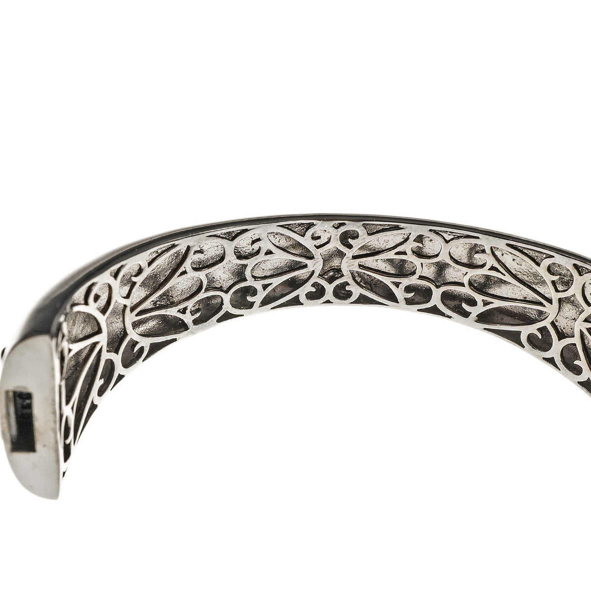 Black Rhodium Bangle Bracelet Pavé Set Cubic Zirconia Sterling Silver – image 5