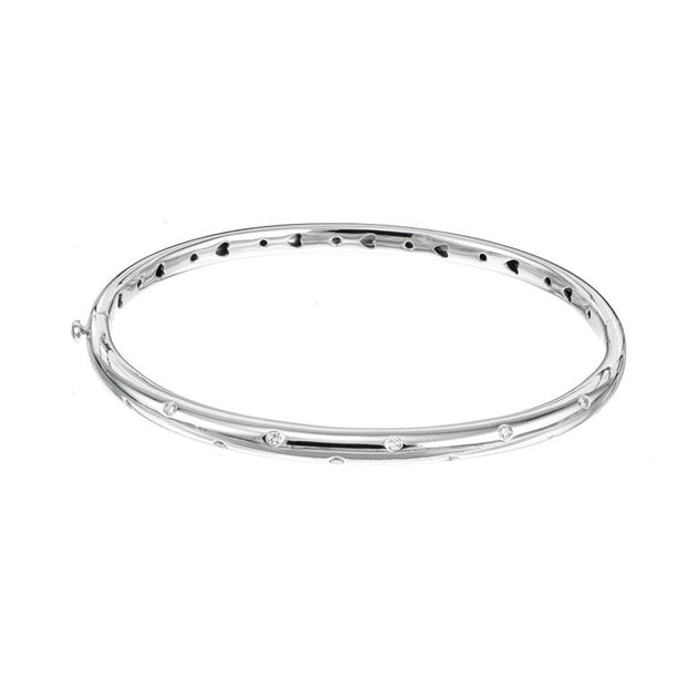 Lux Bond & Green .30 Carat Diamond White Gold Bangle Bracelet