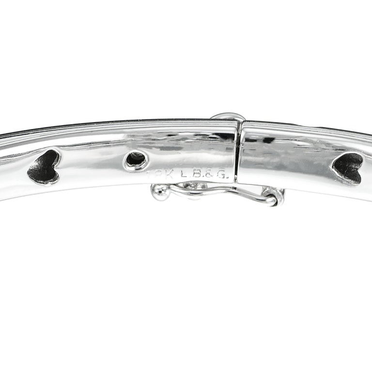 Lux Bond & Green .30 Carat Diamond White Gold Bangle Bracelet – image 5