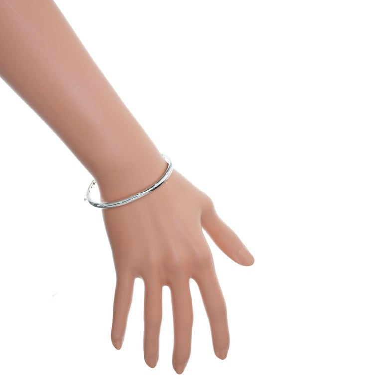 Lux Bond & Green .30 Carat Diamond White Gold Bangle Bracelet – image 6