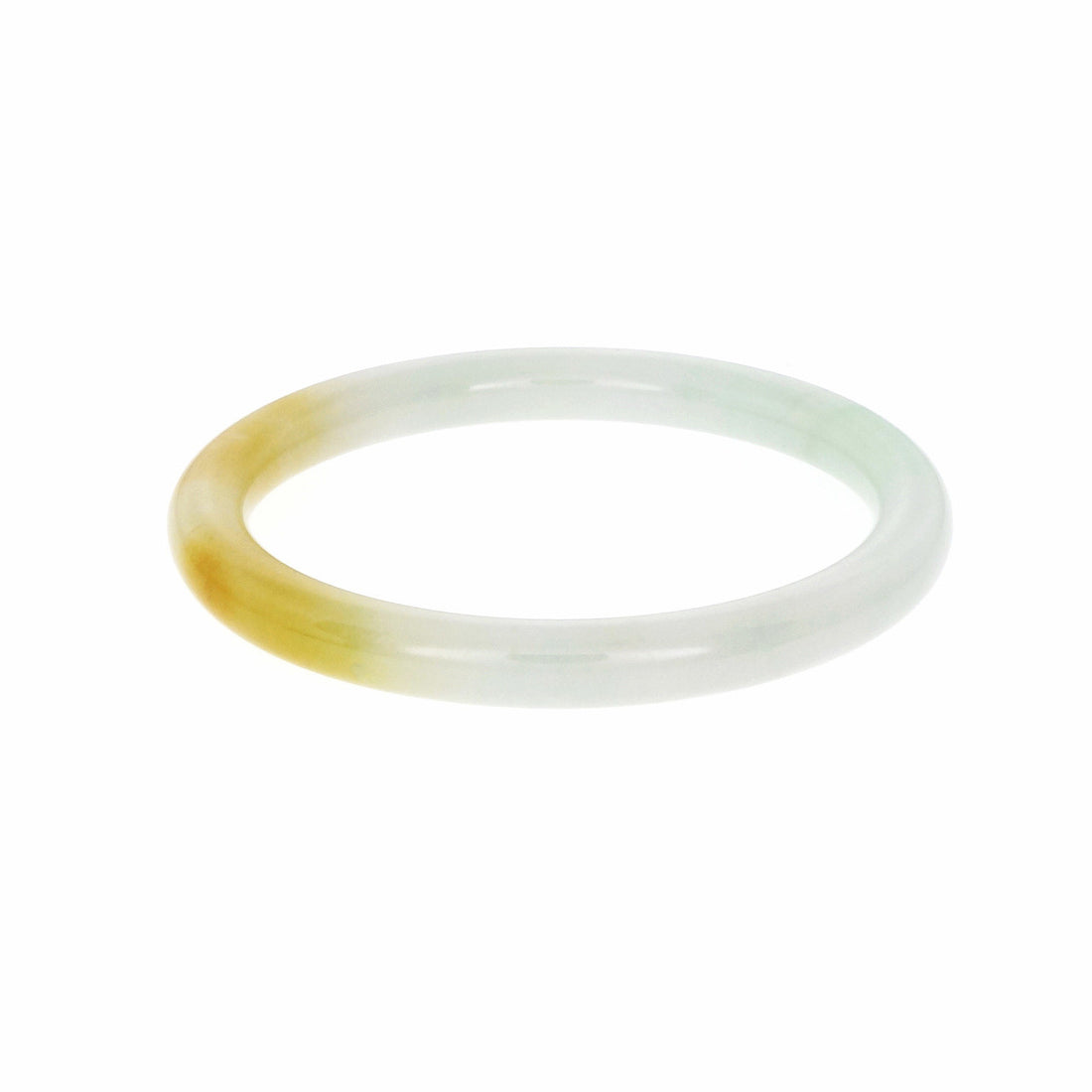 GIA Certified Jadeite Jade Slip On Bangle Bracelet – image 2