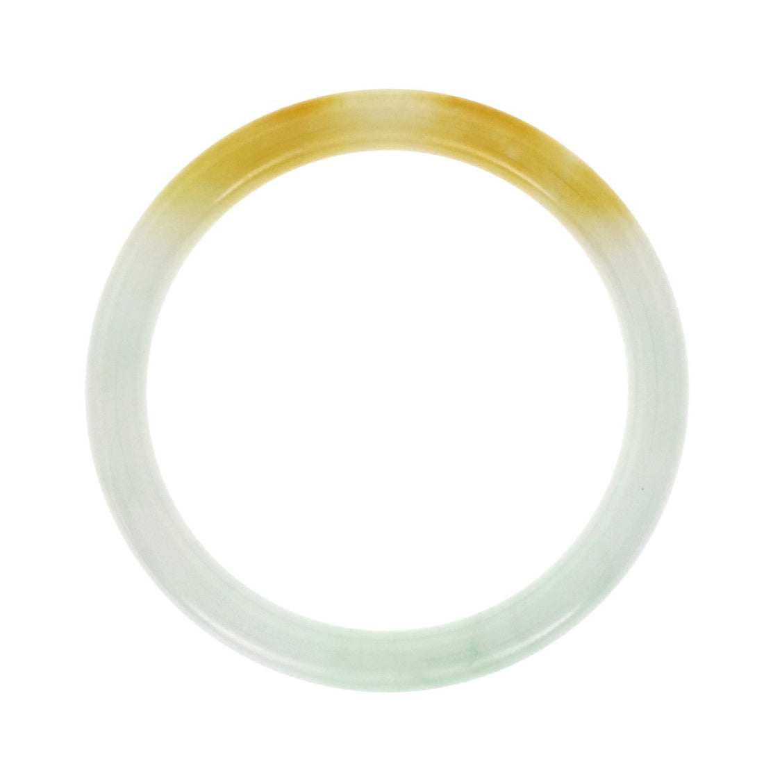 GIA Certified Jadeite Jade Slip On Bangle Bracelet – image 4