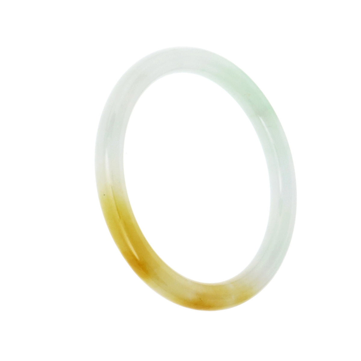 GIA Certified Jadeite Jade Slip On Bangle Bracelet – image 5