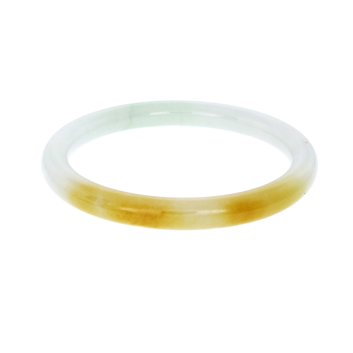 GIA Certified Jadeite Jade Slip On Bangle Bracelet