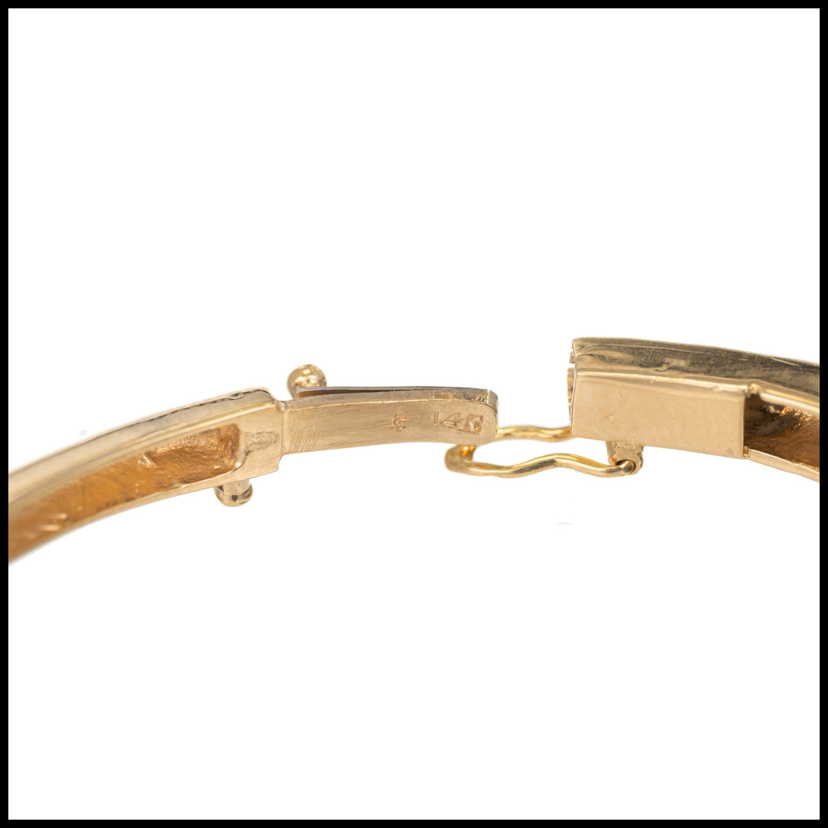 2.10ct Oval Sapphire Diamond 14k Bangle Bracelet – image 6