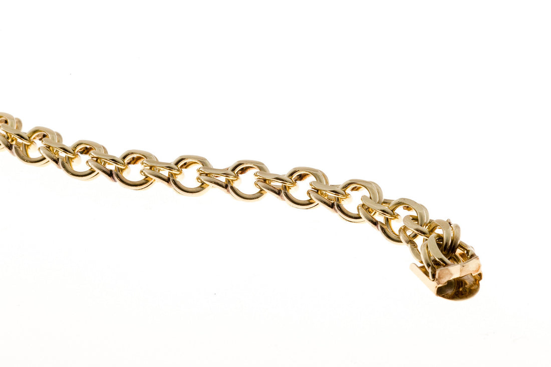 Estate Heavy 14k Double Spiral link bracelet<br><br> – image 2