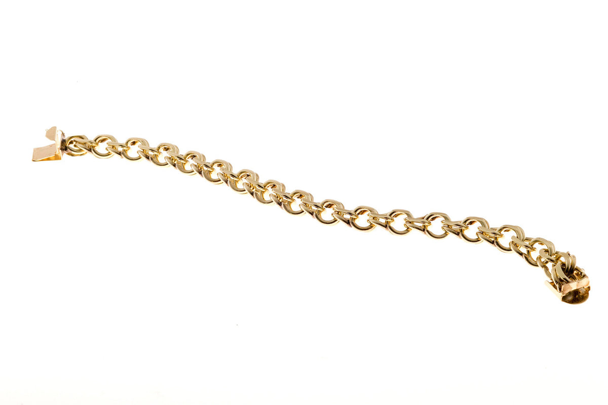 Estate Heavy 14k Double Spiral link bracelet<br><br> – image 3