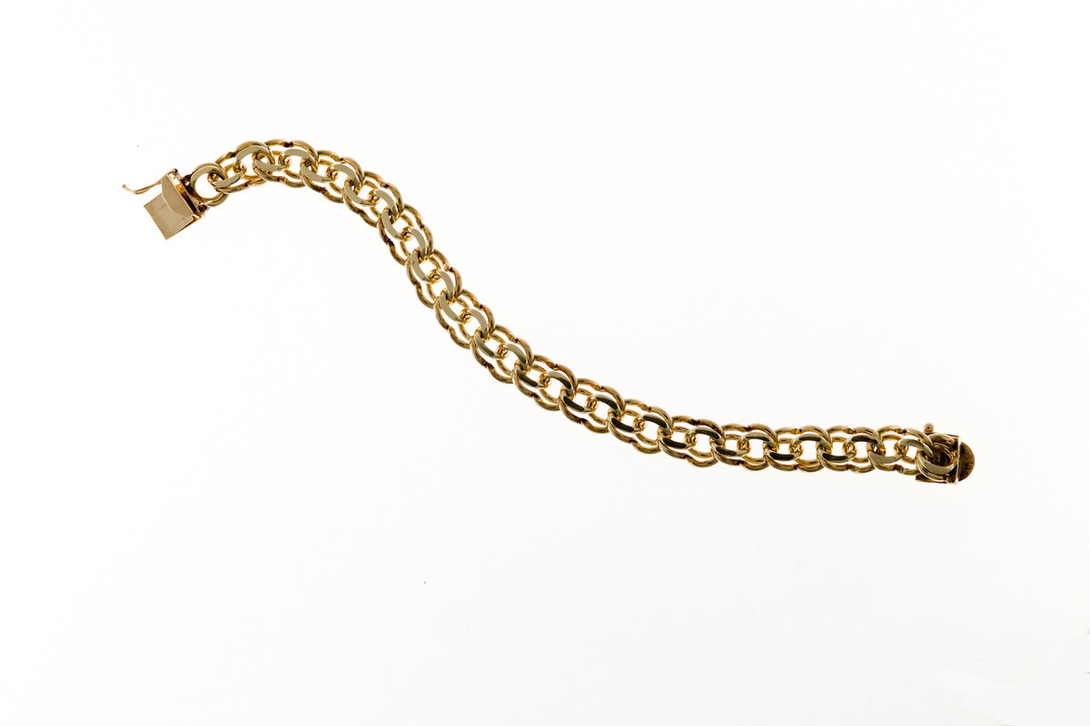 Estate Heavy 14k Double Spiral link bracelet<br><br> – image 6