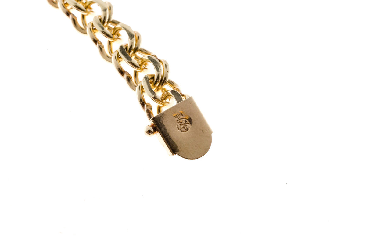 Estate Heavy 14k Double Spiral link bracelet<br><br> – image 5
