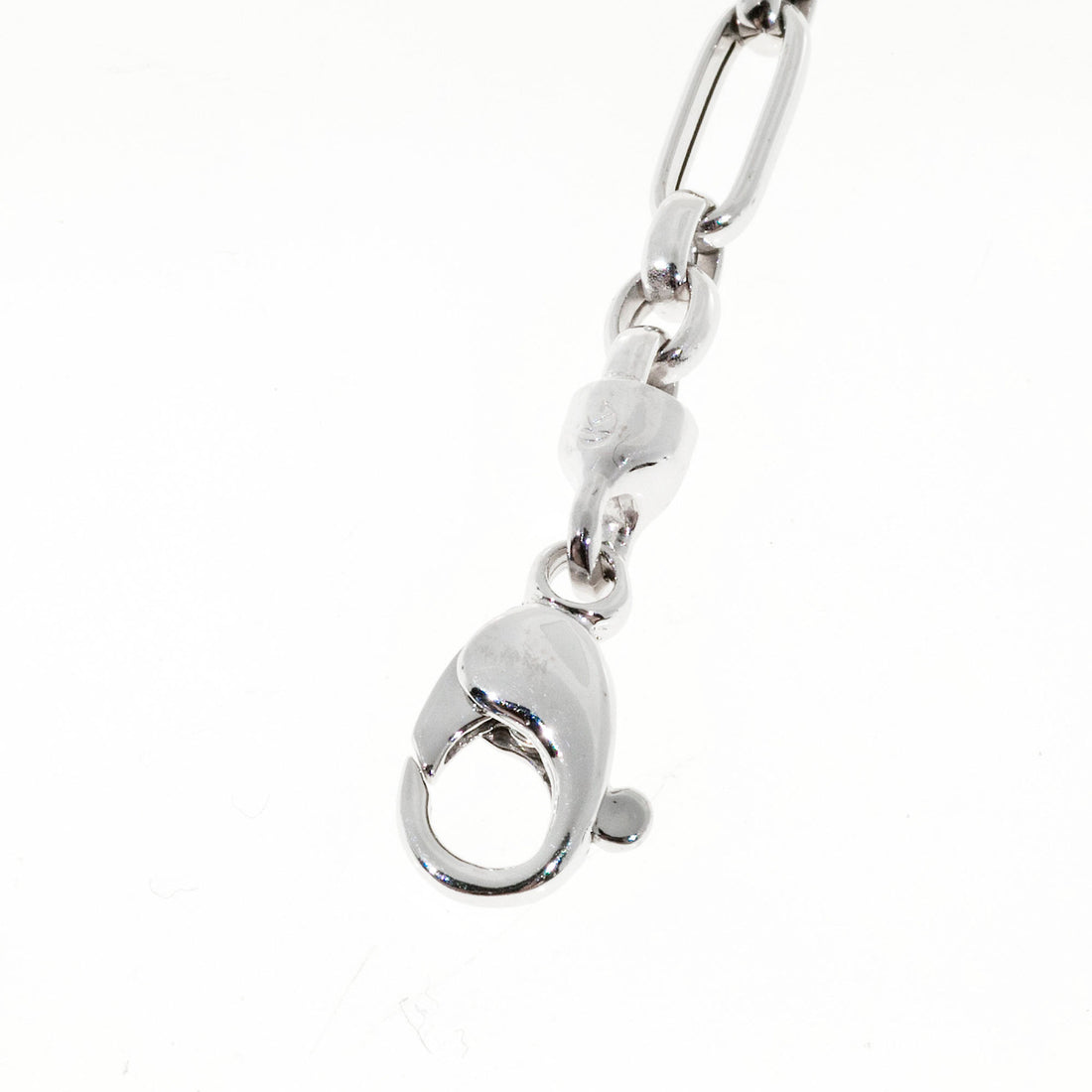Vintage Designer Kurt Gutman 18k White Gold 3 X 1 Link Chain Bracelet – image 6
