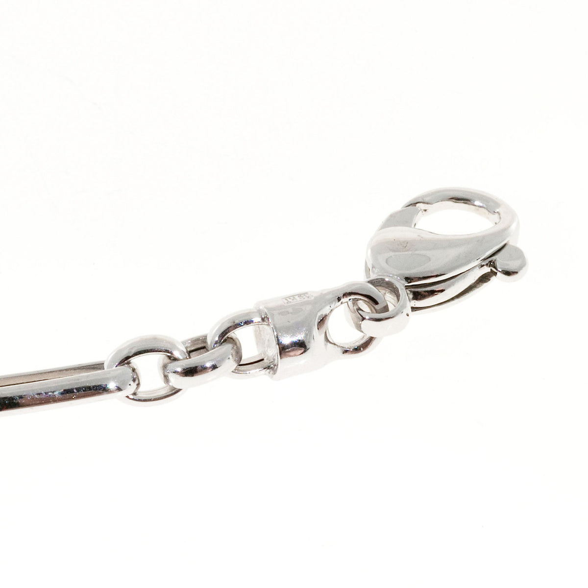 Vintage Designer Kurt Gutman 18k White Gold 3 X 1 Link Chain Bracelet – image 5