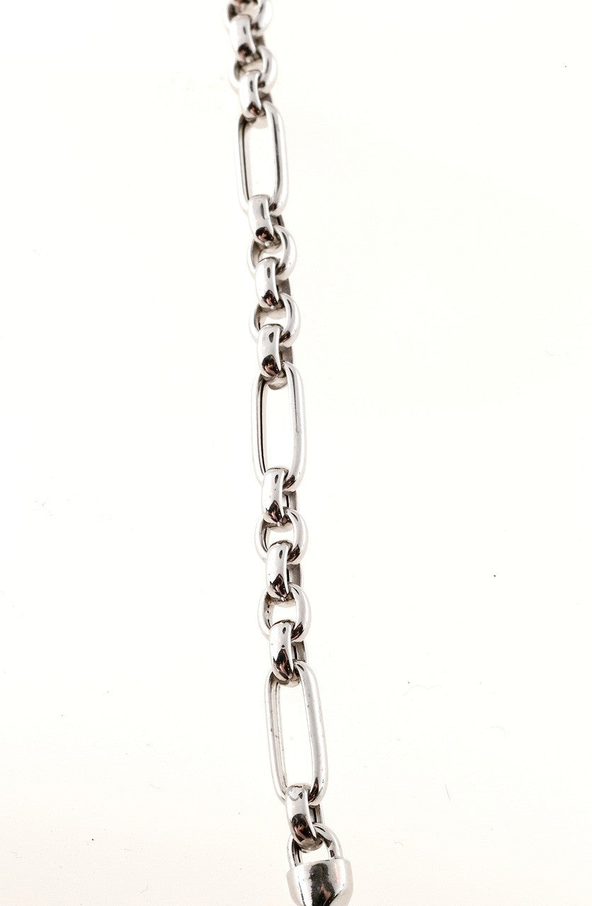 Vintage Designer Kurt Gutman 18k White Gold 3 X 1 Link Chain Bracelet – image 9