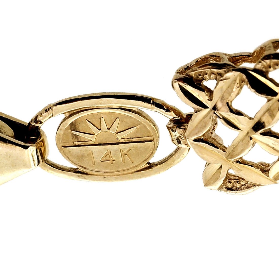 Hinged Rose Gold Link Bracelet 14k Pink Gold – image 4