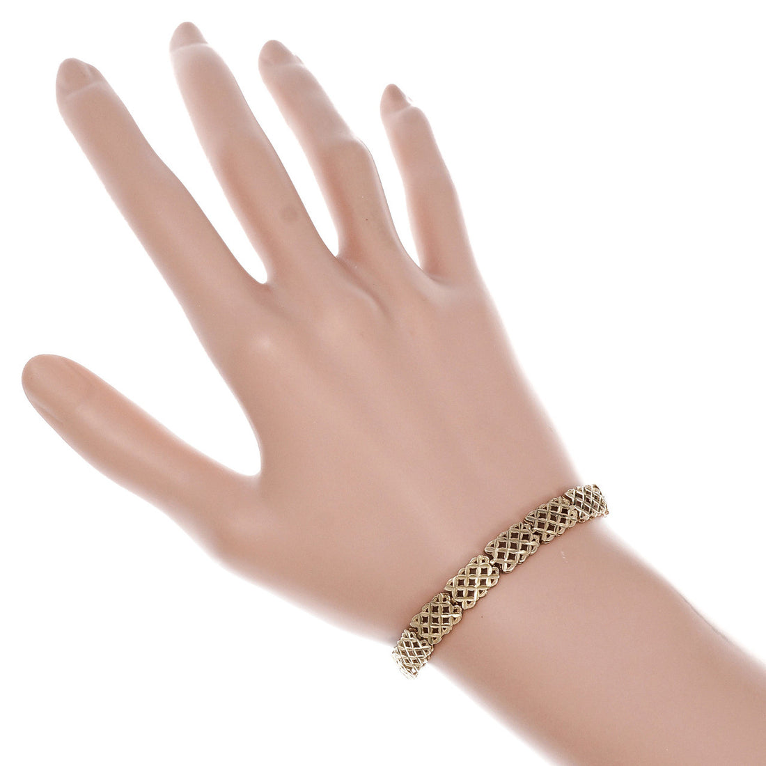 Hinged Rose Gold Link Bracelet 14k Pink Gold – image 6
