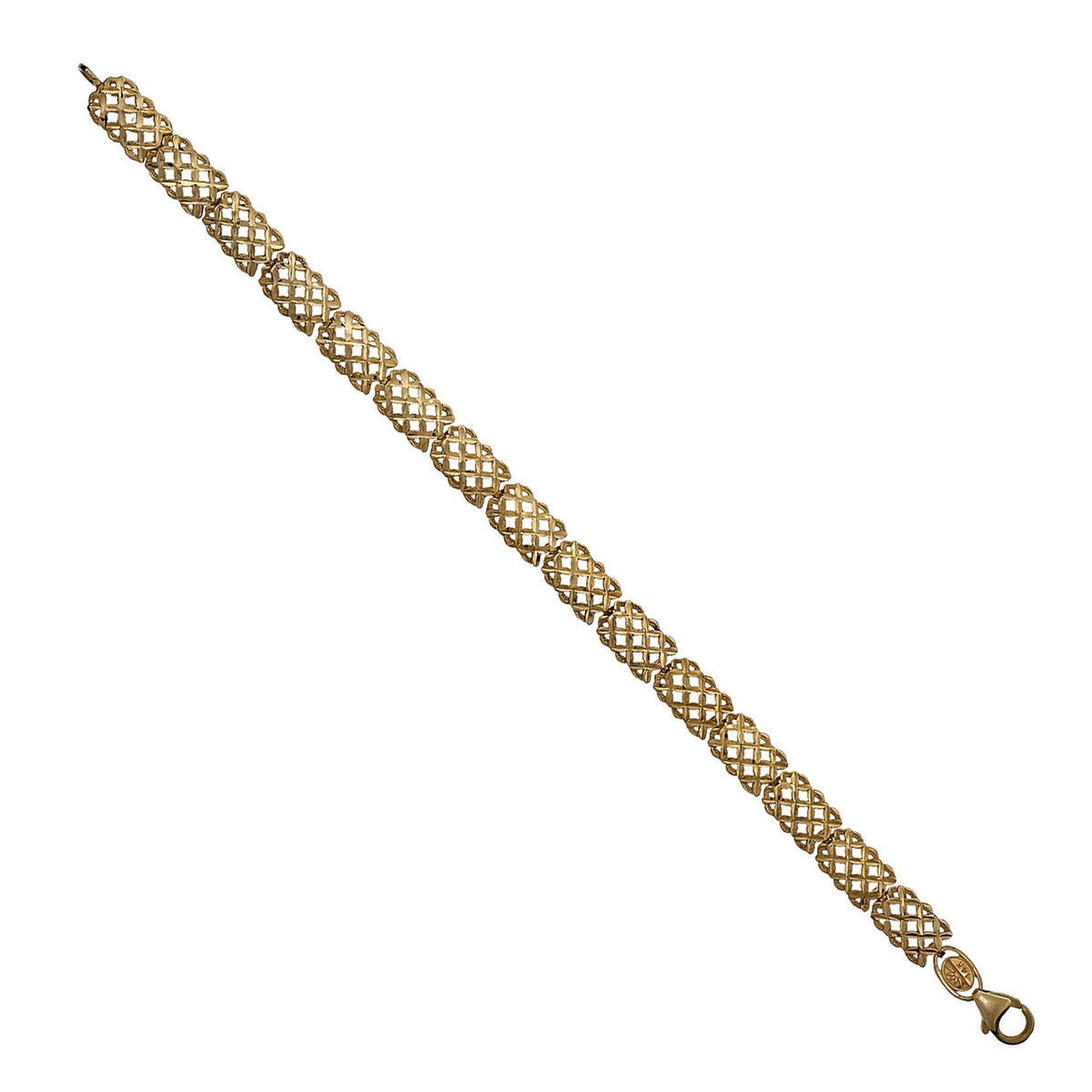 Hinged Rose Gold Link Bracelet 14k Pink Gold