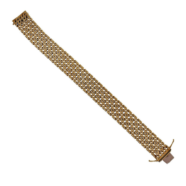 Heavy Yellow Gold Mesh Bracelet 18k Yellow Gold