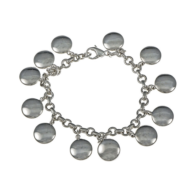 Tiffany & Co Multi Disc Silver Charm Bracelet