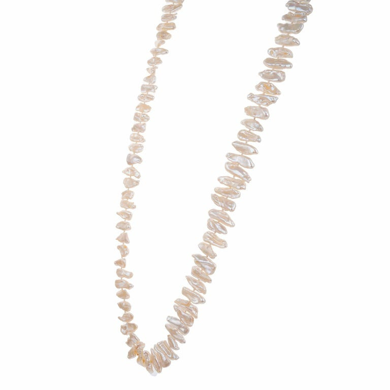 GIA Certified Freshwater Baroque Pearl Necklace – image 2