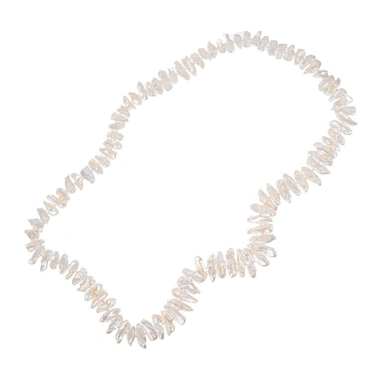 GIA Certified Freshwater Baroque Pearl Necklace – image 4