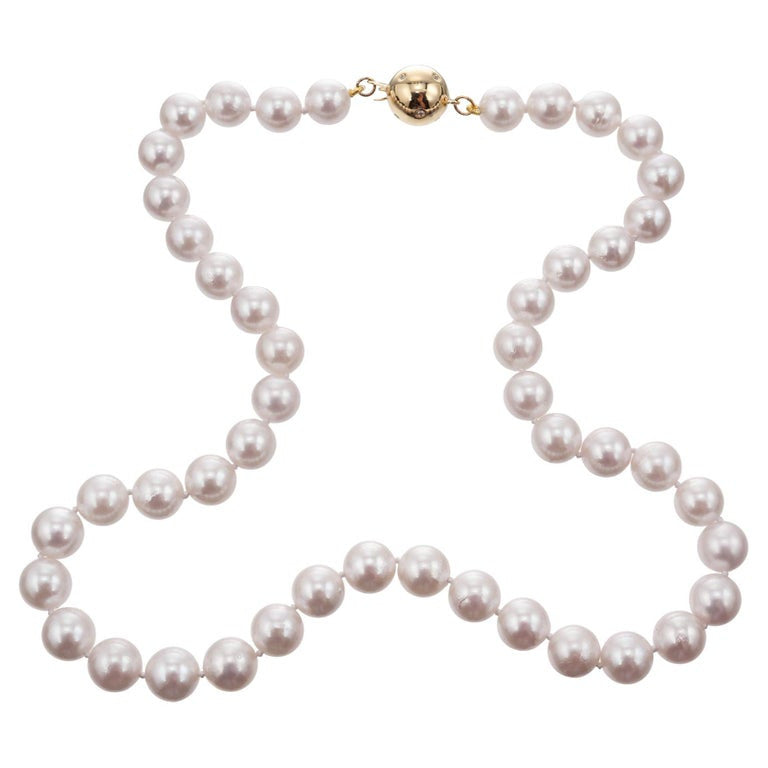 Peter Suchy .8 Carat Diamond Pearl Necklace
