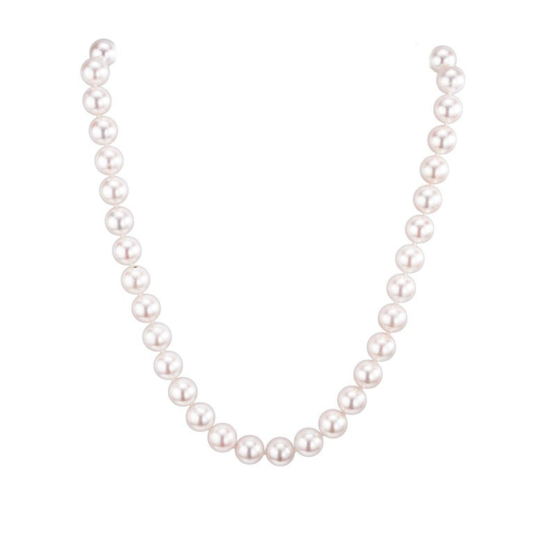 Peter Suchy .25 Carat Diamond Clasp Pearl White Gold Necklace – image 2