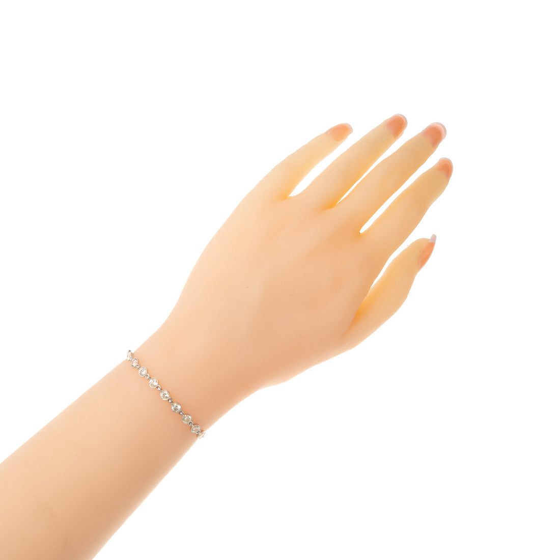 5.40 Carat Brilliant Full Diamond Platinum Tube Set Bracelet – image 4