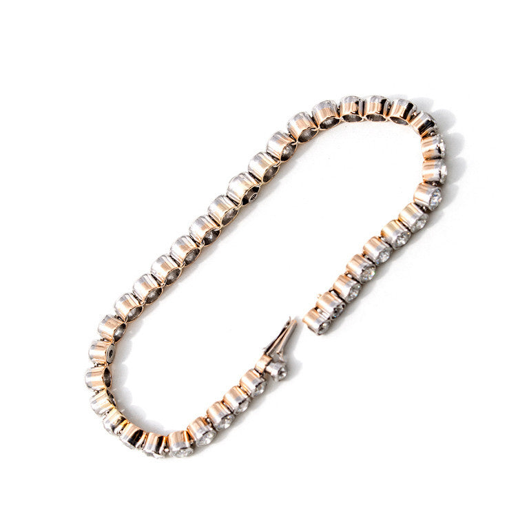 Victorian 15.00 Carat Diamond Platinum Bracelet – image 4