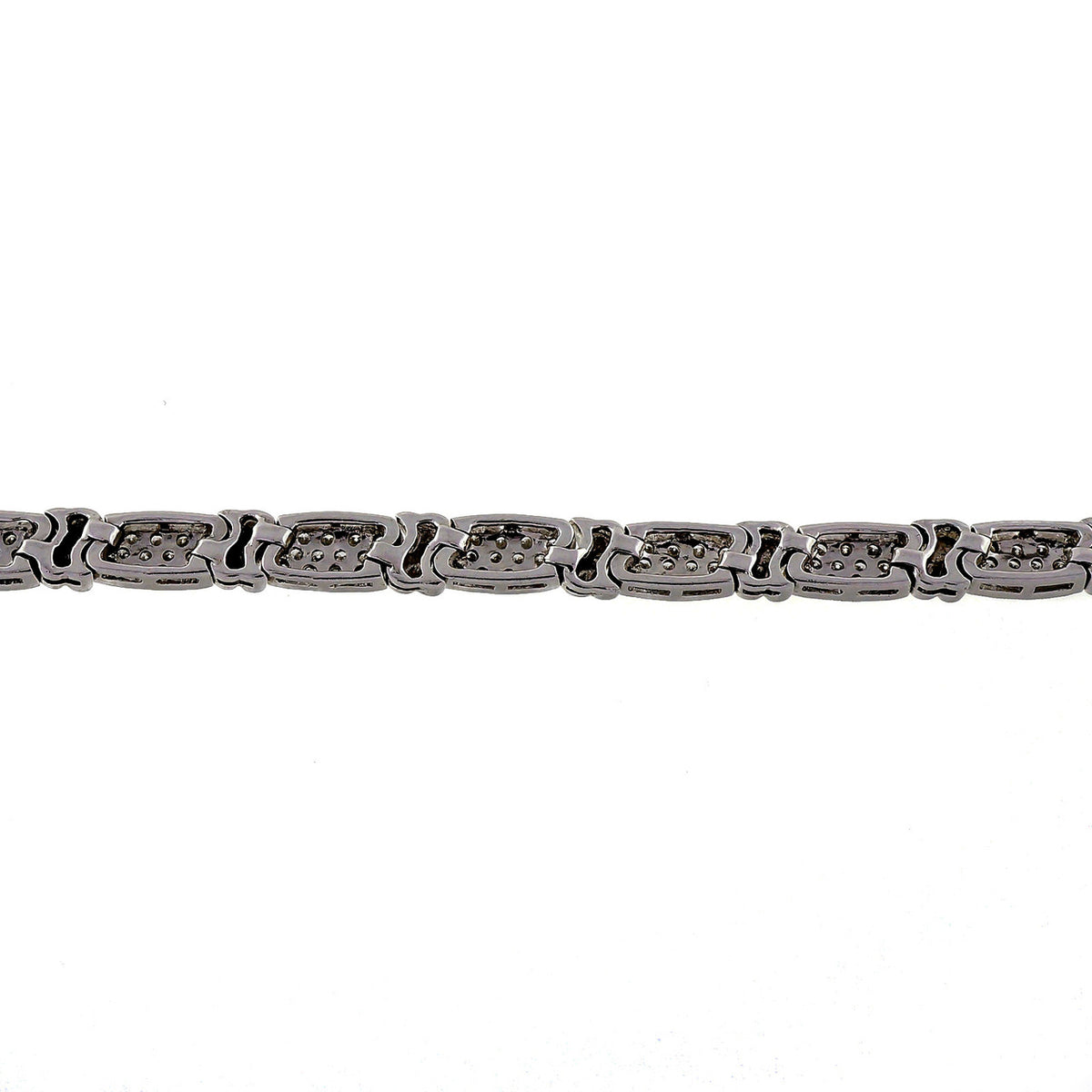 Estate “X” Design 2.50ct Pave Diamond 14k White Gold Bracelet – image 5