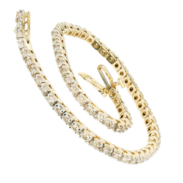 1.60 Carat Diamond Yellow Gold Tennis Bracelet