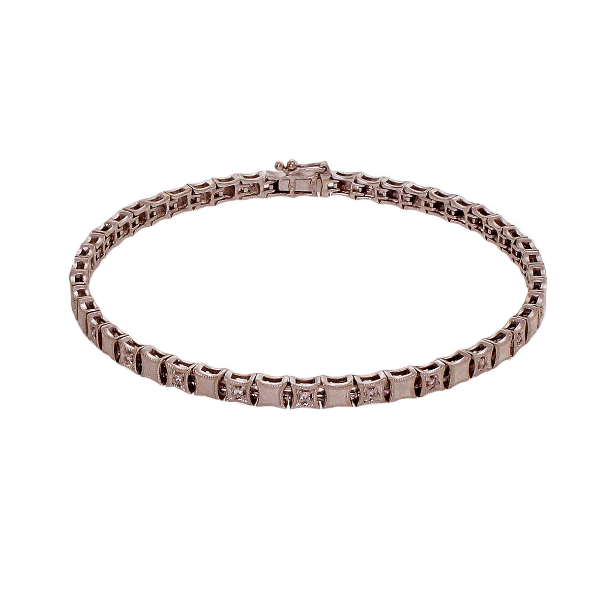 Estate Diamond Bracelet 0.24ct 14k White Gold