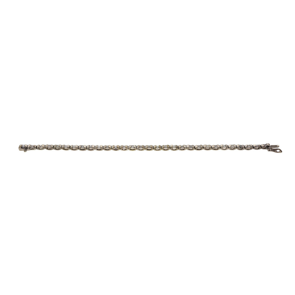 Peter Suchy Princess Cut Diamond Bracelet 14k White Gold 2.90ct – image 2