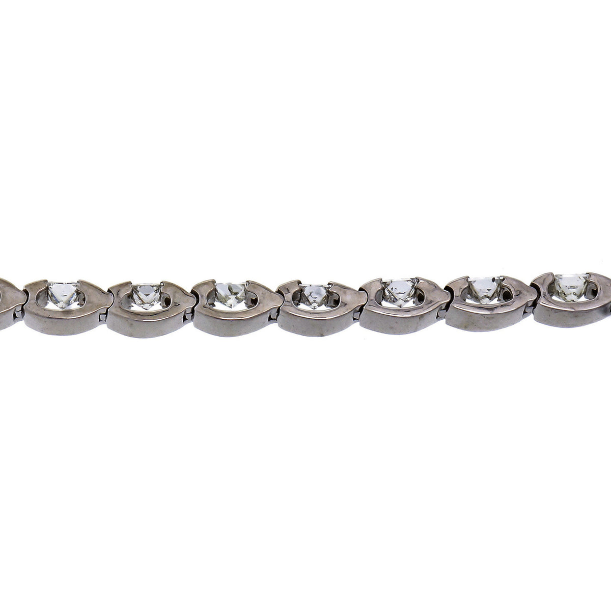 Peter Suchy Princess Cut Diamond Bracelet 14k White Gold 2.90ct – image 5
