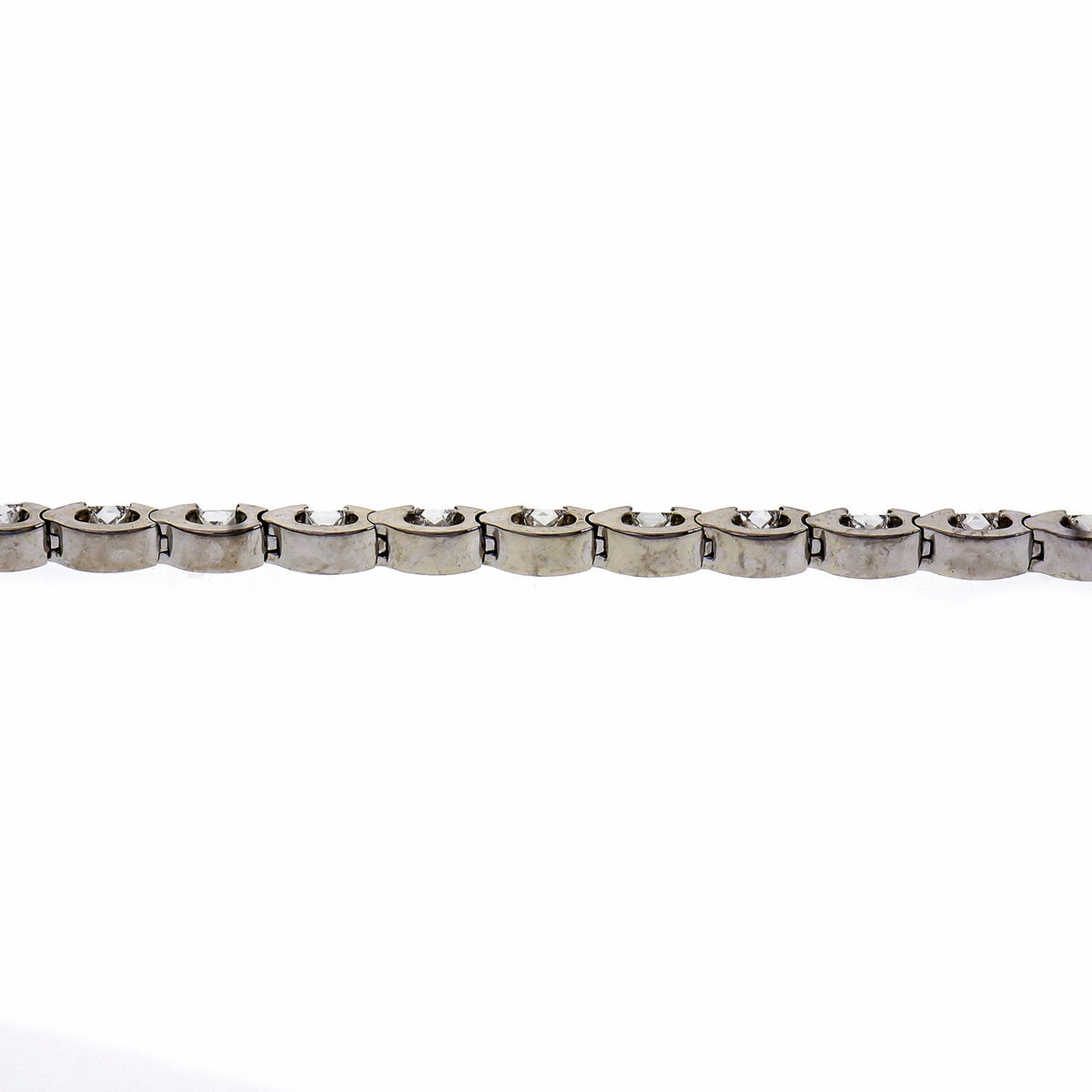 Peter Suchy Princess Cut Diamond Bracelet 14k White Gold 2.91ct – image 3