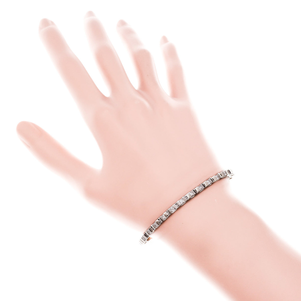 Peter Suchy Princess Cut Diamond Bracelet 14k White Gold 2.91ct – image 6