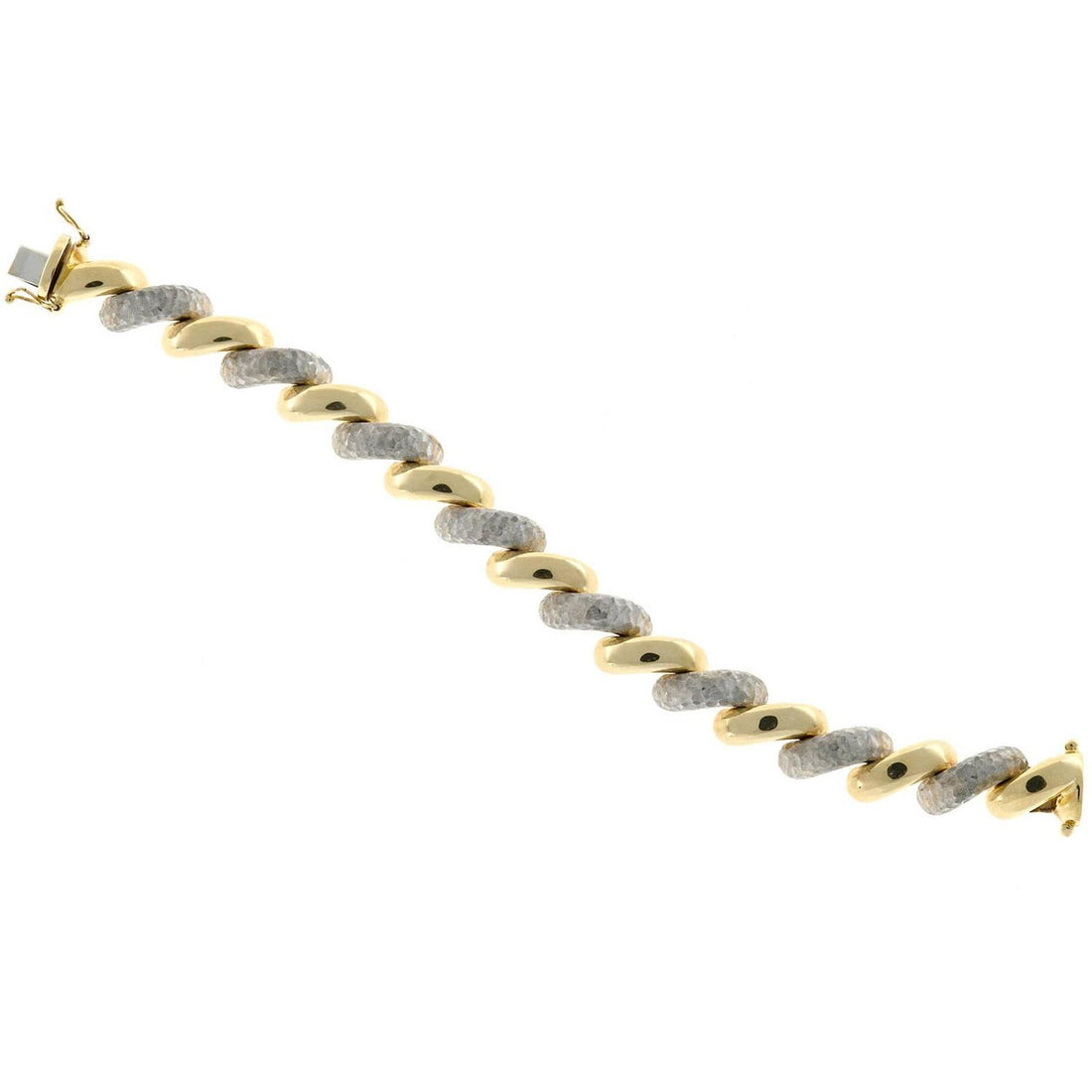 Vintage Estate OTC 18k Italian Yellow White San Marco Bracelet – image 8