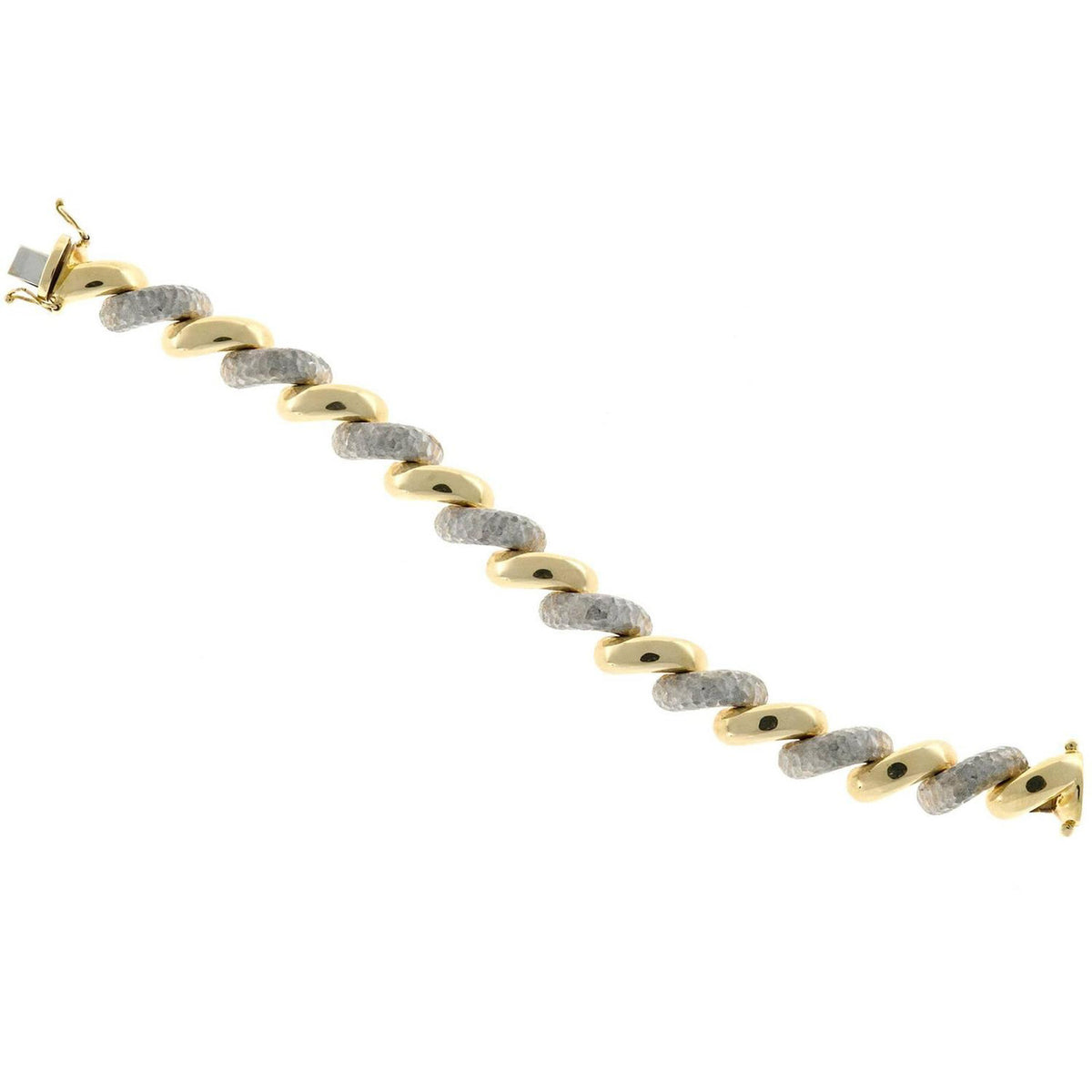Vintage Estate OTC 18k Italian Yellow White San Marco Bracelet – image 8