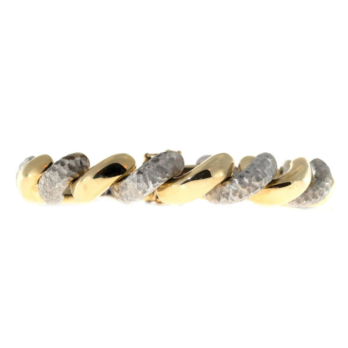 Vintage Estate OTC 18k Italian Yellow White San Marco Bracelet – image 9