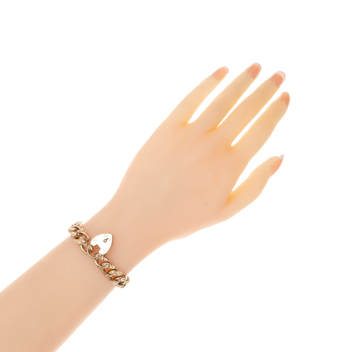 Rose Gold Heart Catch Link Bracelet – image 2