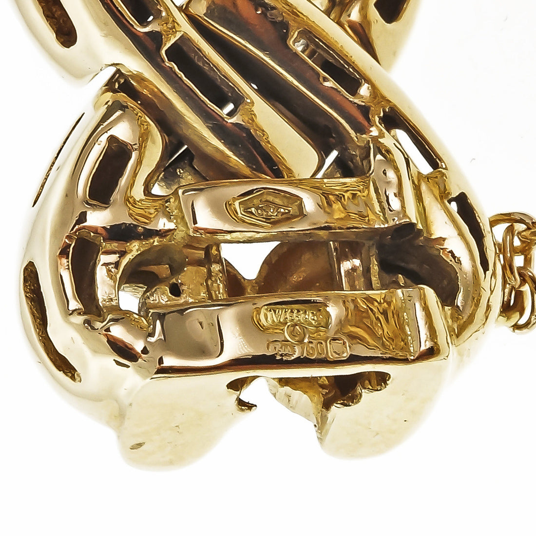 Vintage Heavy Italian Yellow Gold Fancy Link Bracelet – image 5