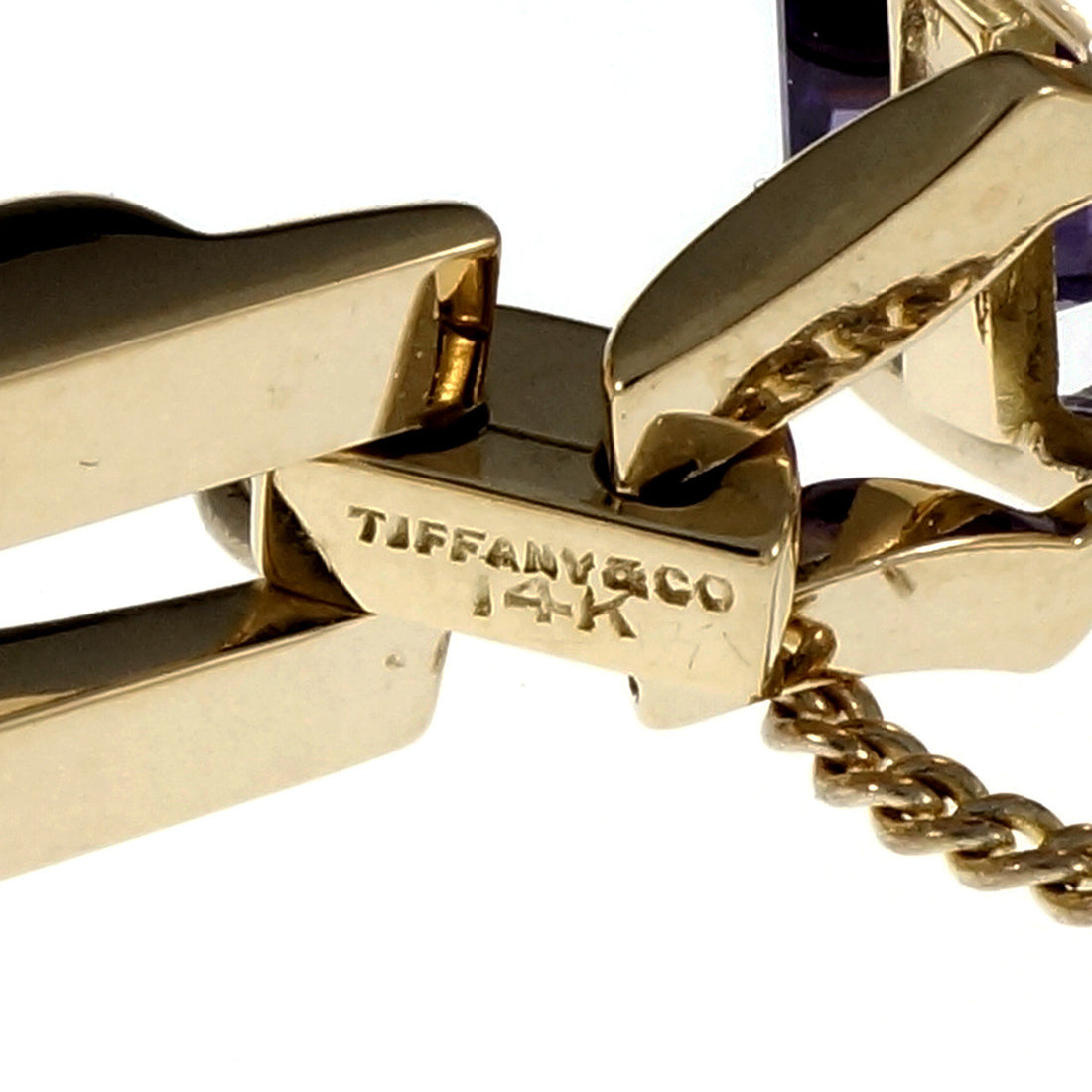 Rare Vintage 1950 Tiffany & Co Amethyst Bracelet 14k Yellow Gold – image 3