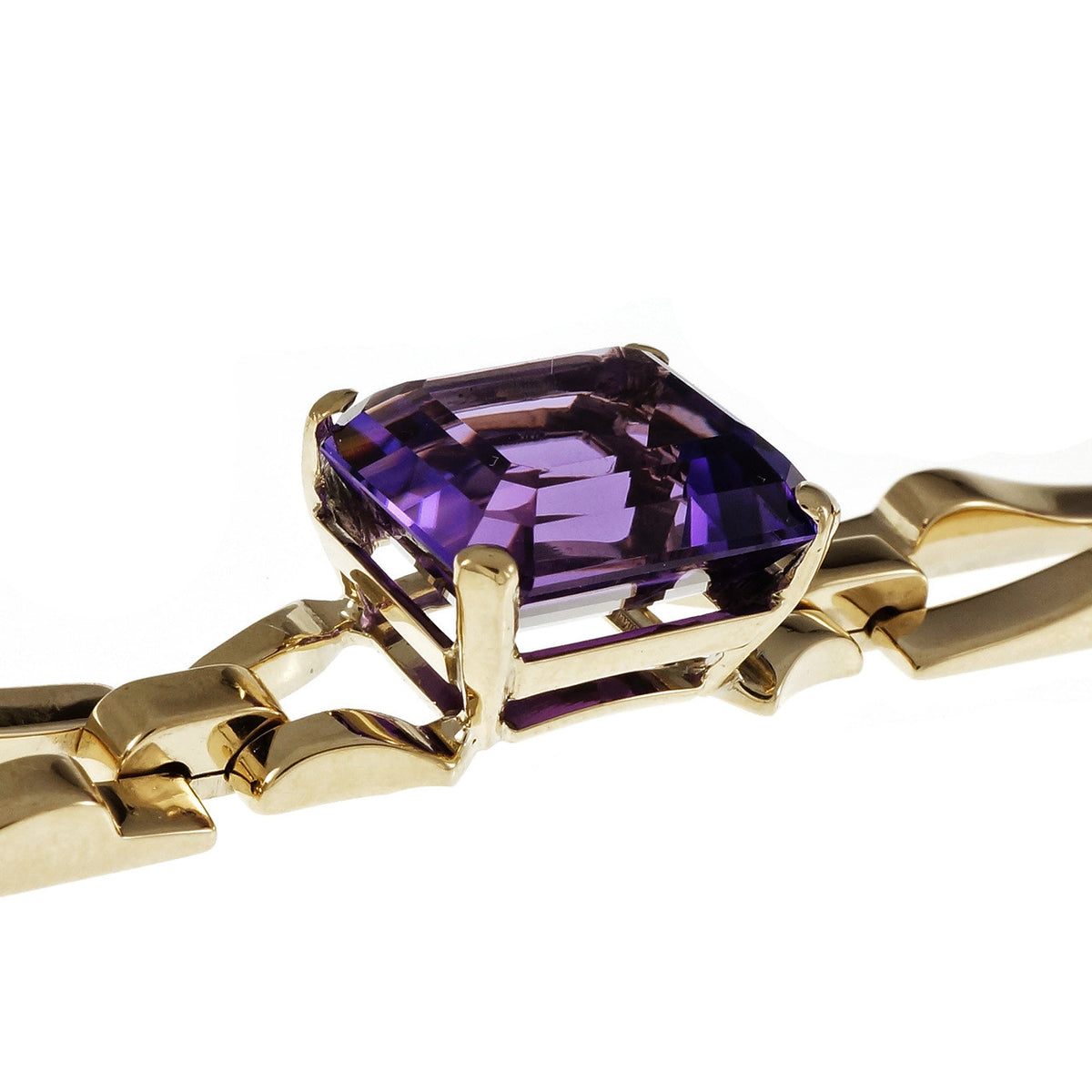 Rare Vintage 1950 Tiffany & Co Amethyst Bracelet 14k Yellow Gold – image 5