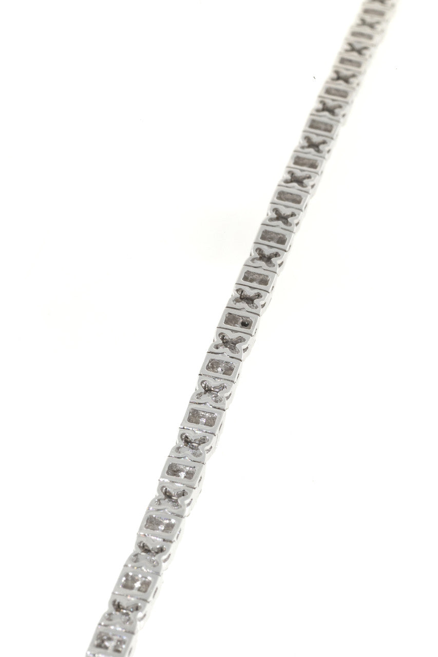 Vintage Round Baguette Diamond 18k Hinged Link Bracelet 3.32ct 7 Inches Long – image 8