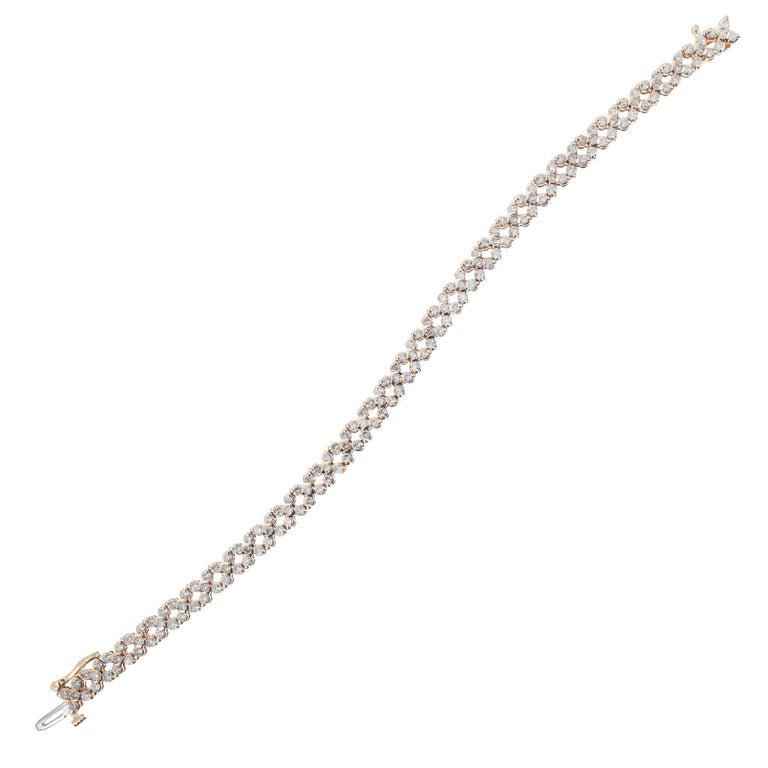 3.00 Carat Diamond Gold Hinged Link Bracelet – image 3
