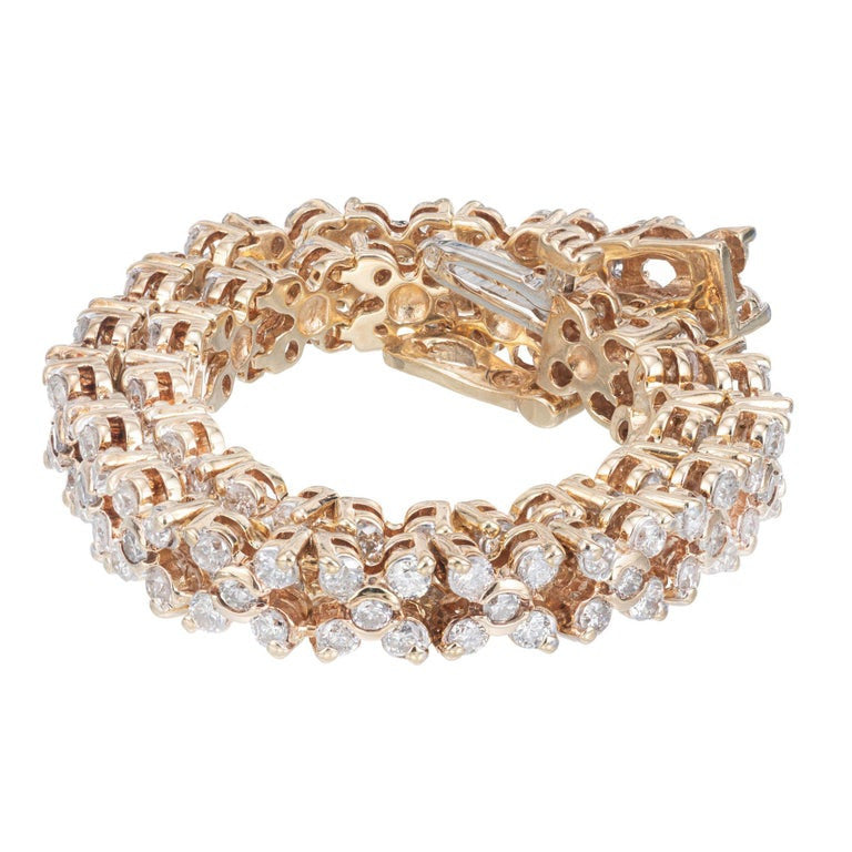 3.00 Carat Diamond Gold Hinged Link Bracelet – image 2