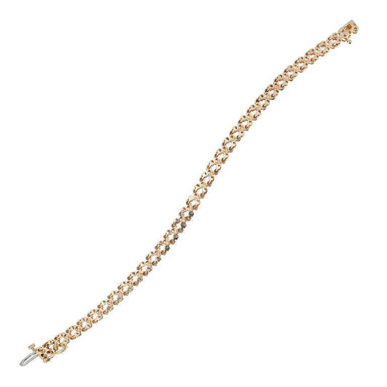 3.00 Carat Diamond Gold Hinged Link Bracelet – image 4