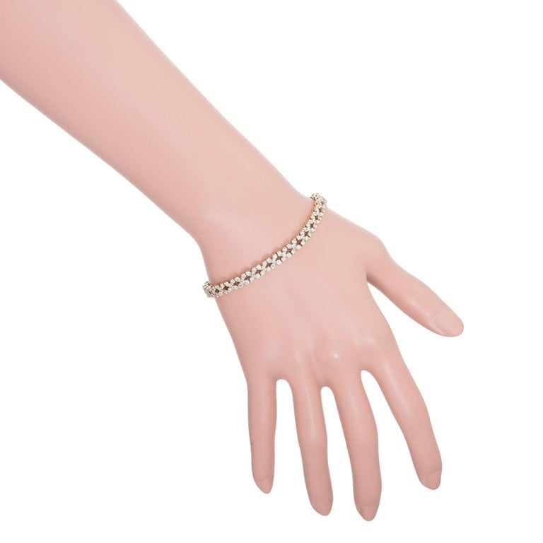 3.00 Carat Diamond Gold Hinged Link Bracelet – image 5